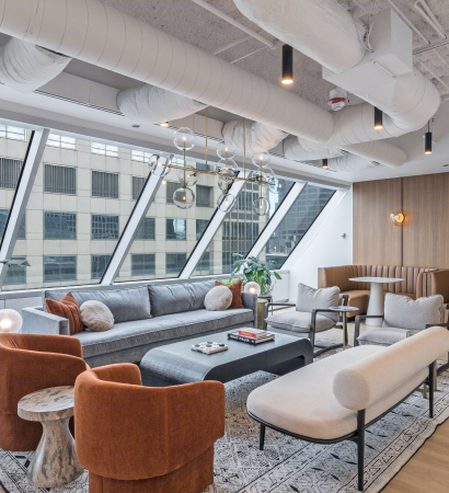 A view from looking down atThe Foyer at 525 West Monroe